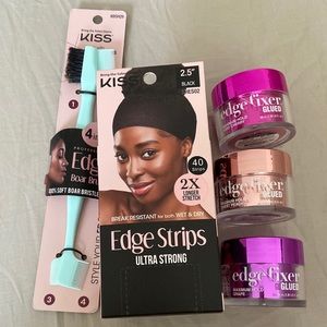 hair edge strips brush glue bundle
